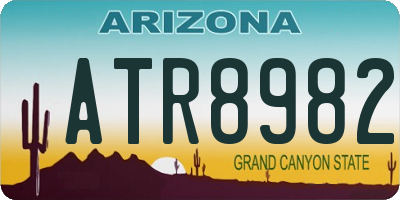 AZ license plate ATR8982