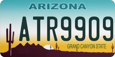 AZ license plate ATR9909
