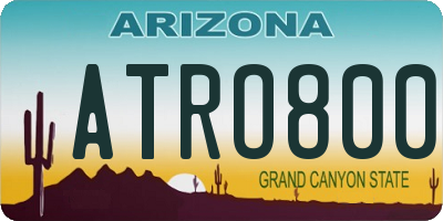 AZ license plate ATRO800