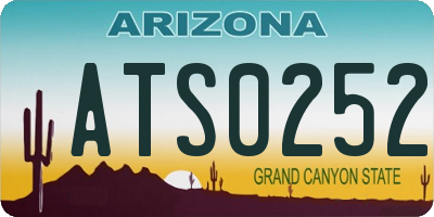 AZ license plate ATS0252