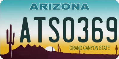 AZ license plate ATS0369