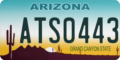 AZ license plate ATS0443