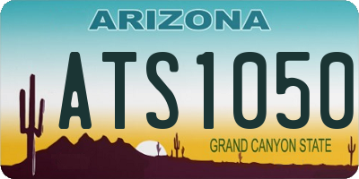 AZ license plate ATS1050