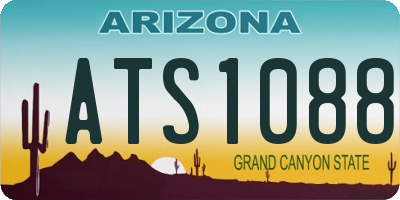 AZ license plate ATS1088