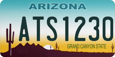 AZ license plate ATS1230