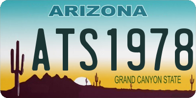 AZ license plate ATS1978