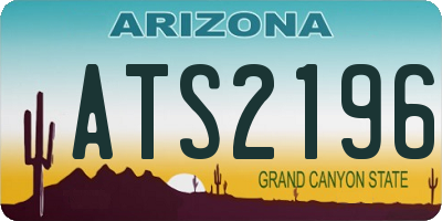 AZ license plate ATS2196