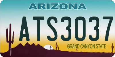 AZ license plate ATS3037