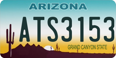AZ license plate ATS3153
