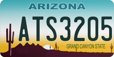 AZ license plate ATS3205