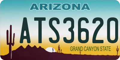 AZ license plate ATS3620