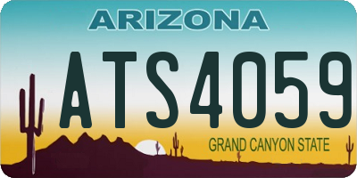 AZ license plate ATS4059