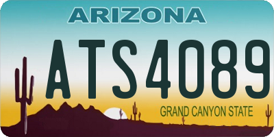 AZ license plate ATS4089