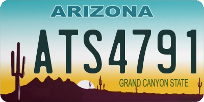 AZ license plate ATS4791