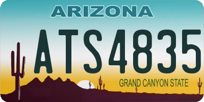 AZ license plate ATS4835