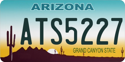 AZ license plate ATS5227