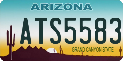 AZ license plate ATS5583