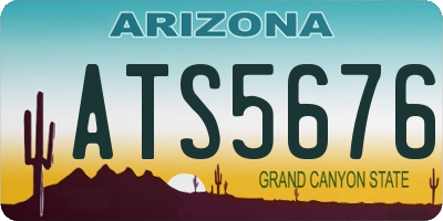 AZ license plate ATS5676