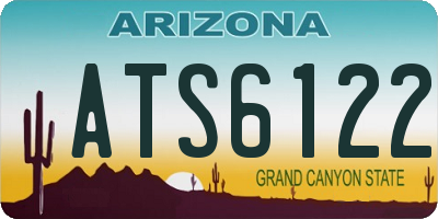 AZ license plate ATS6122