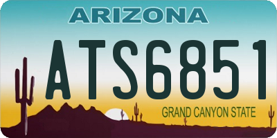 AZ license plate ATS6851