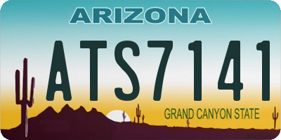 AZ license plate ATS7141