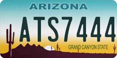 AZ license plate ATS7444