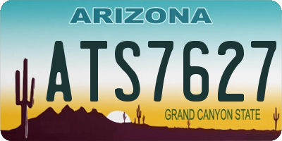 AZ license plate ATS7627