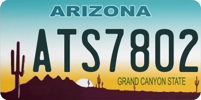 AZ license plate ATS7802