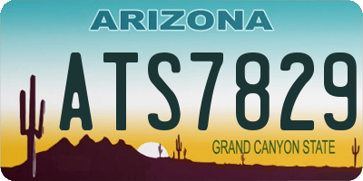 AZ license plate ATS7829