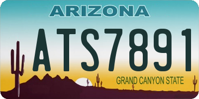 AZ license plate ATS7891