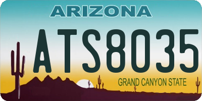 AZ license plate ATS8035