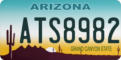 AZ license plate ATS8982