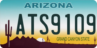 AZ license plate ATS9109