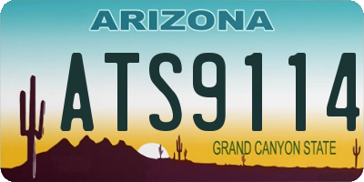 AZ license plate ATS9114