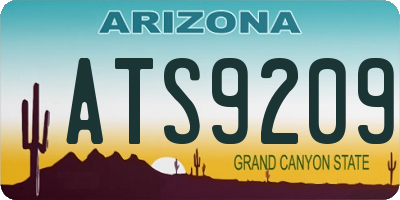 AZ license plate ATS9209
