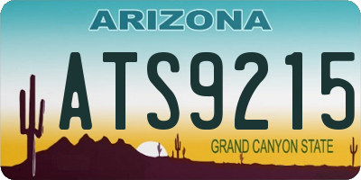 AZ license plate ATS9215