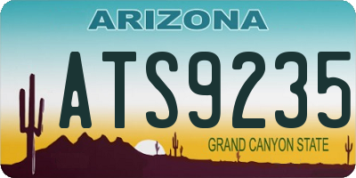 AZ license plate ATS9235