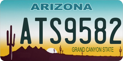 AZ license plate ATS9582