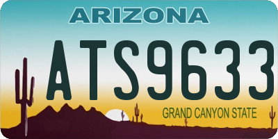 AZ license plate ATS9633