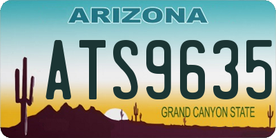 AZ license plate ATS9635