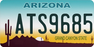 AZ license plate ATS9685