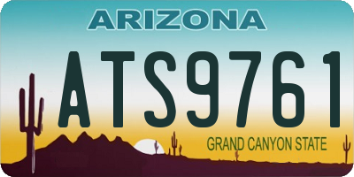 AZ license plate ATS9761