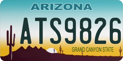 AZ license plate ATS9826