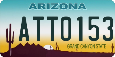 AZ license plate ATT0153