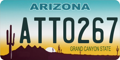 AZ license plate ATT0267