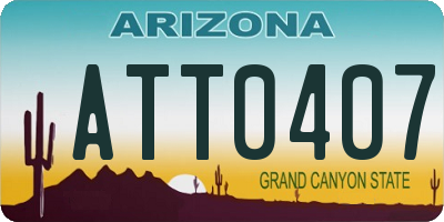 AZ license plate ATT0407