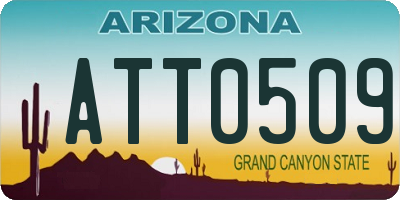 AZ license plate ATT0509