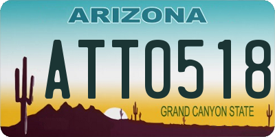 AZ license plate ATT0518