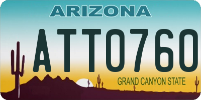 AZ license plate ATT0760