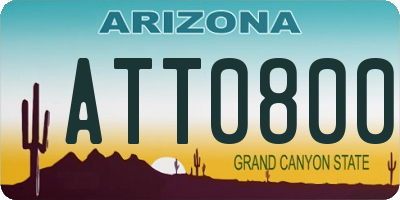 AZ license plate ATT0800